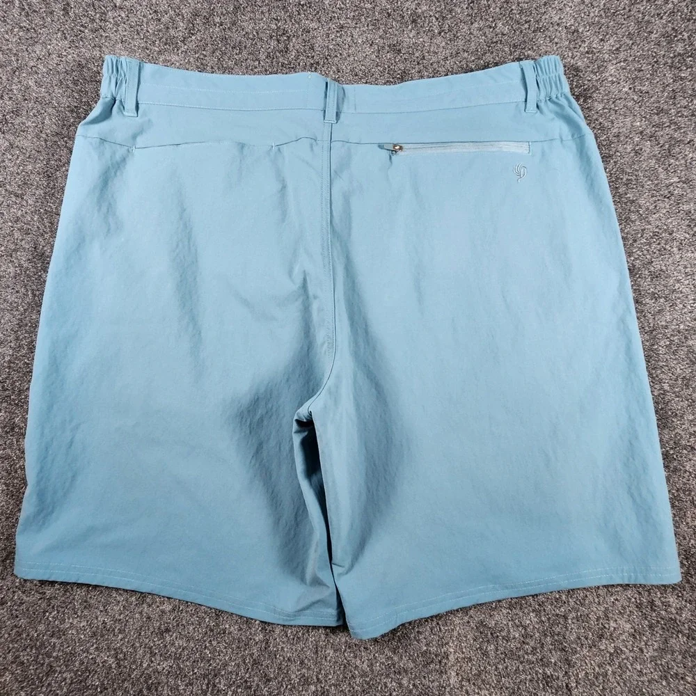 Duck Camp Performance Shorts Mens 2X Blue Stretch Nylon Outdoor Hiking Fishing